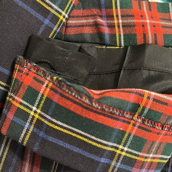 J. Crew City Fit Skimmer Red Plaid Pants Sz 2 Preppy Holidays Academia Classic - Picture 9 of 9